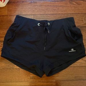 Rosebud Athletics black drawstring stretchy shorts